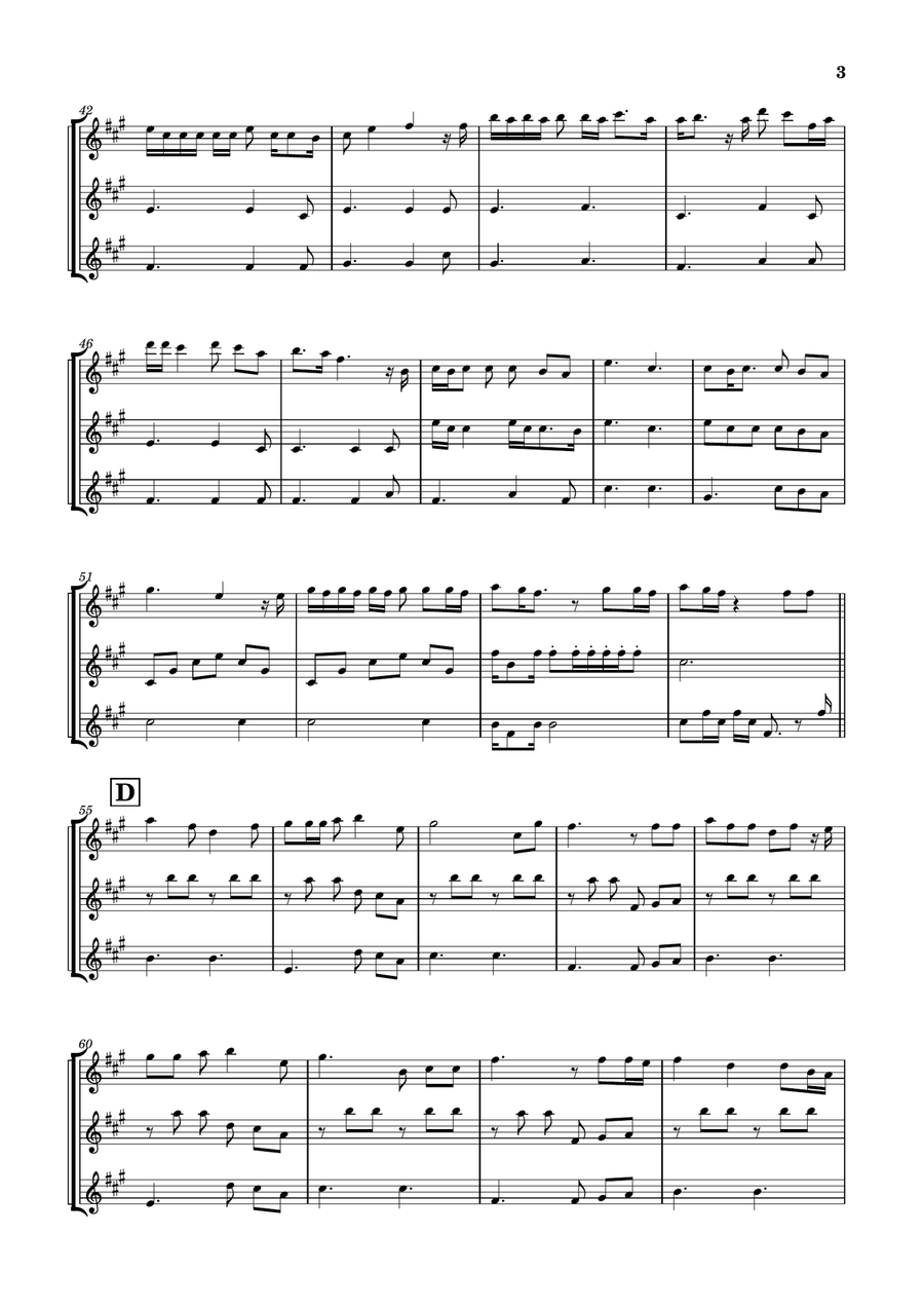 Die With A Smile Flute Trio scores gallery preview page 3