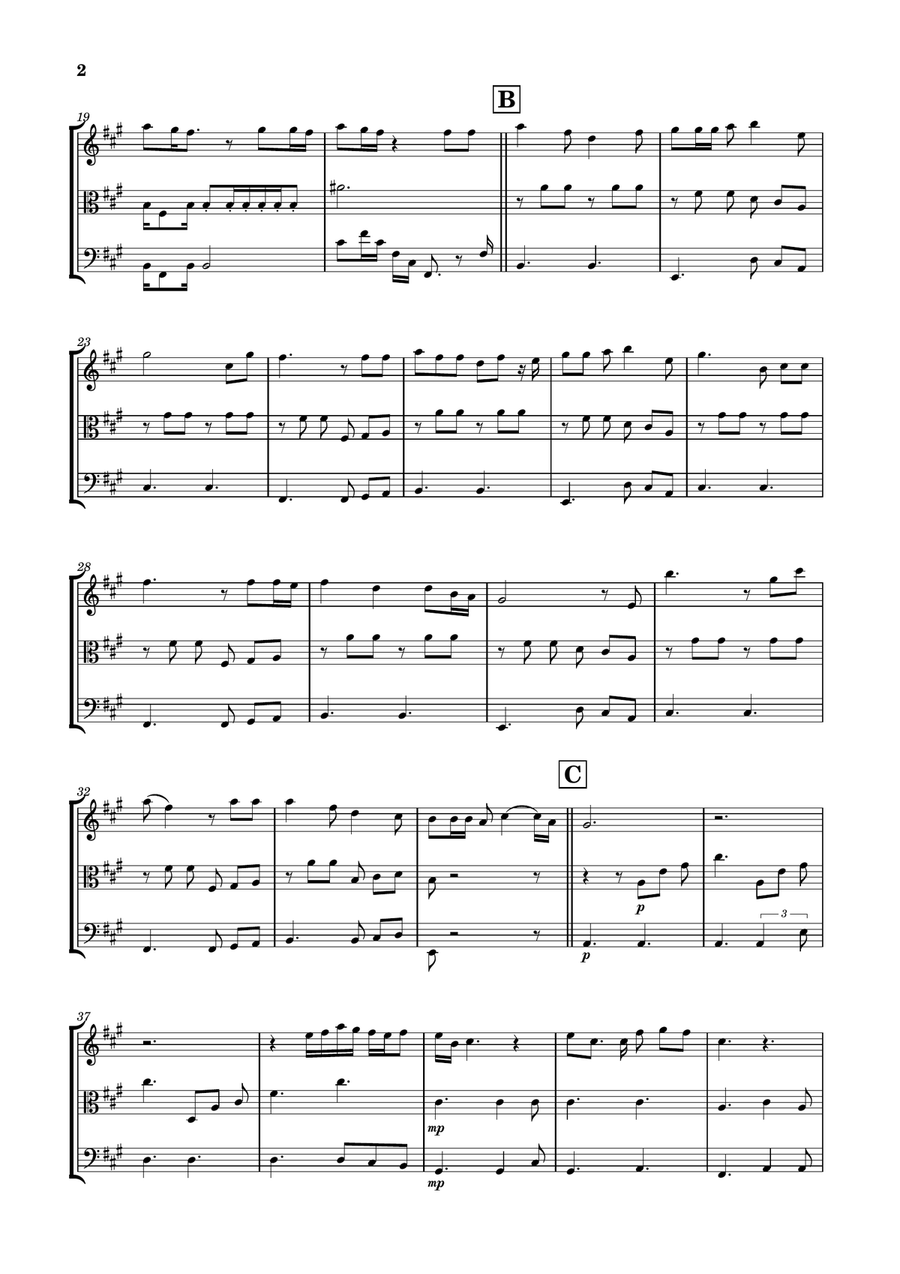 Die With A Smile String Trio scores gallery preview page 2