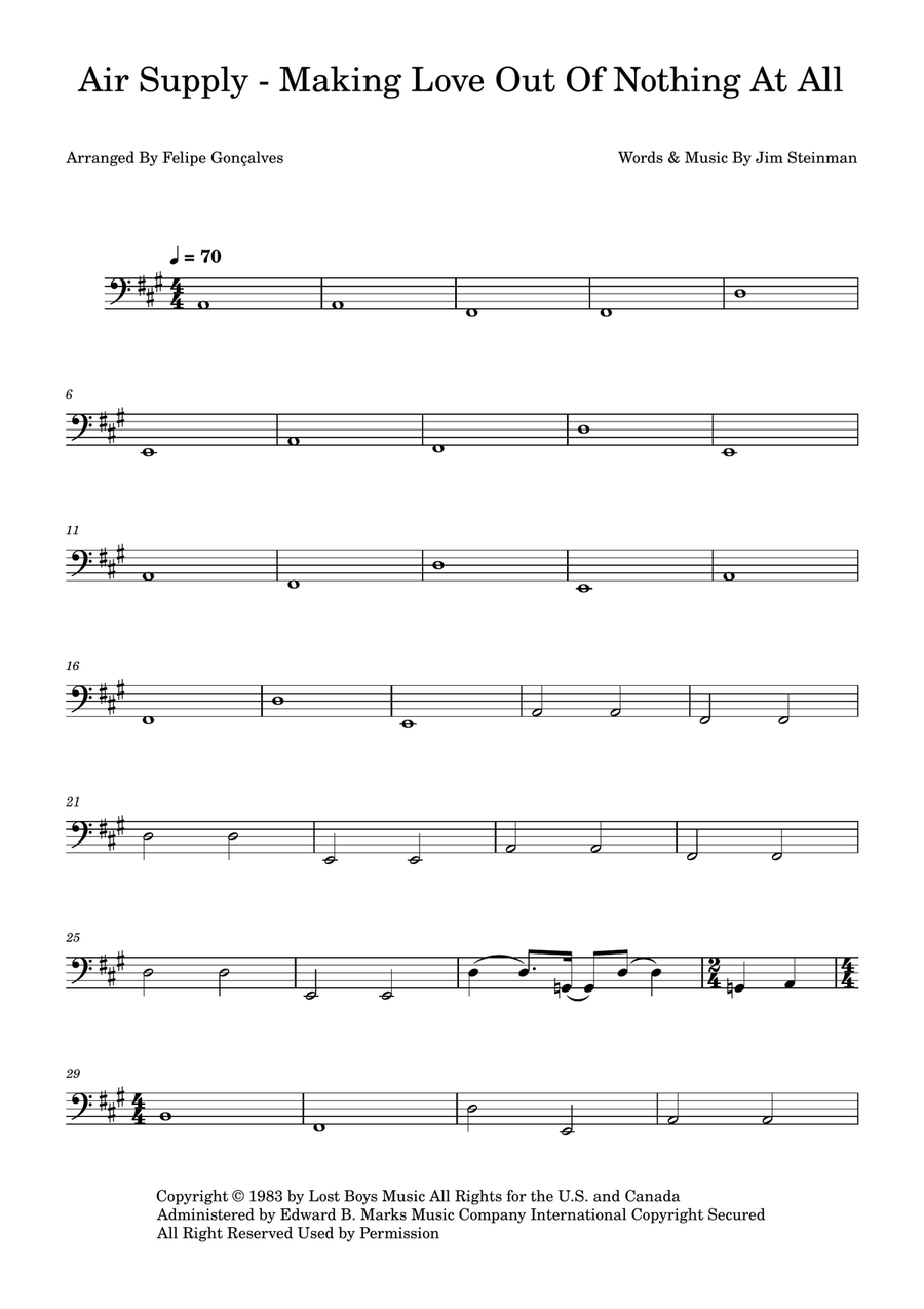 Making Love Out Of Nothing At All Acoustic Guitar scores gallery preview page 1