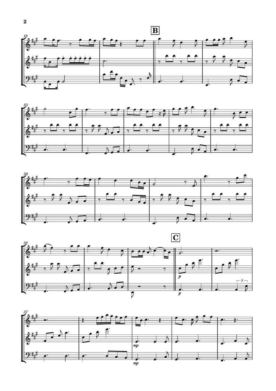Die With A Smile String Trio scores gallery preview page 2