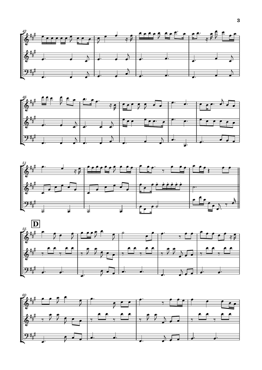 Die With A Smile String Trio scores gallery preview page 3