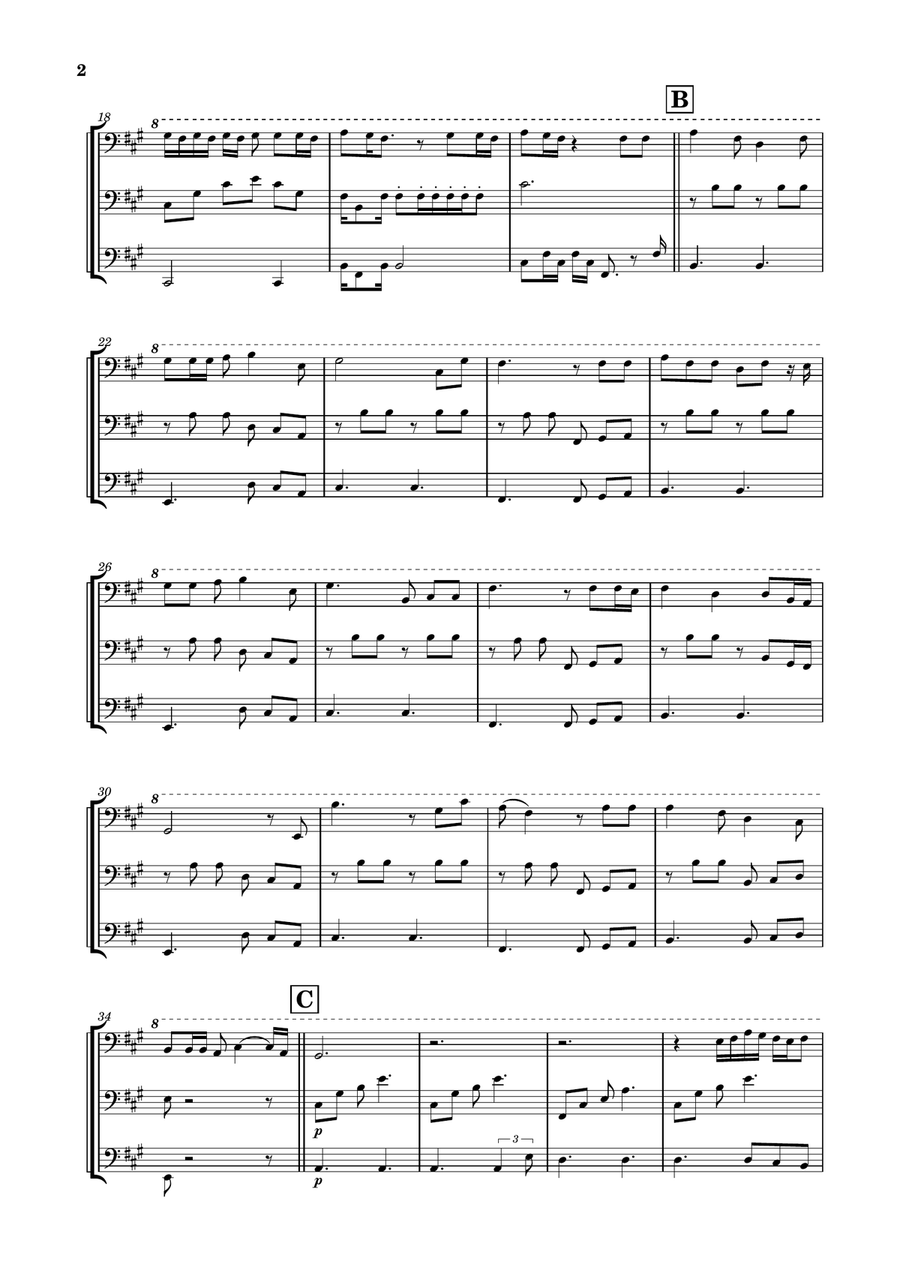 Die With A Smile String Trio scores gallery preview page 2