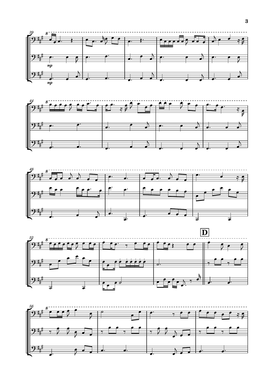 Die With A Smile String Trio scores gallery preview page 3