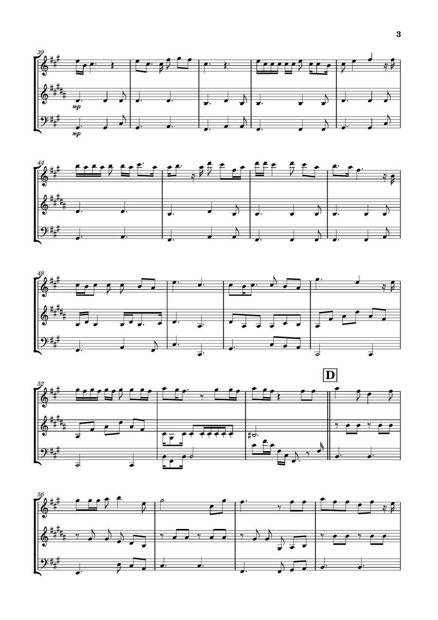 Die With A Smile Woodwind Trio scores gallery preview page 3