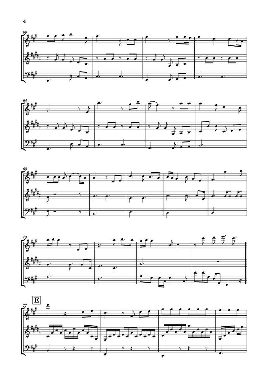 Die With A Smile Woodwind Trio scores gallery preview page 4