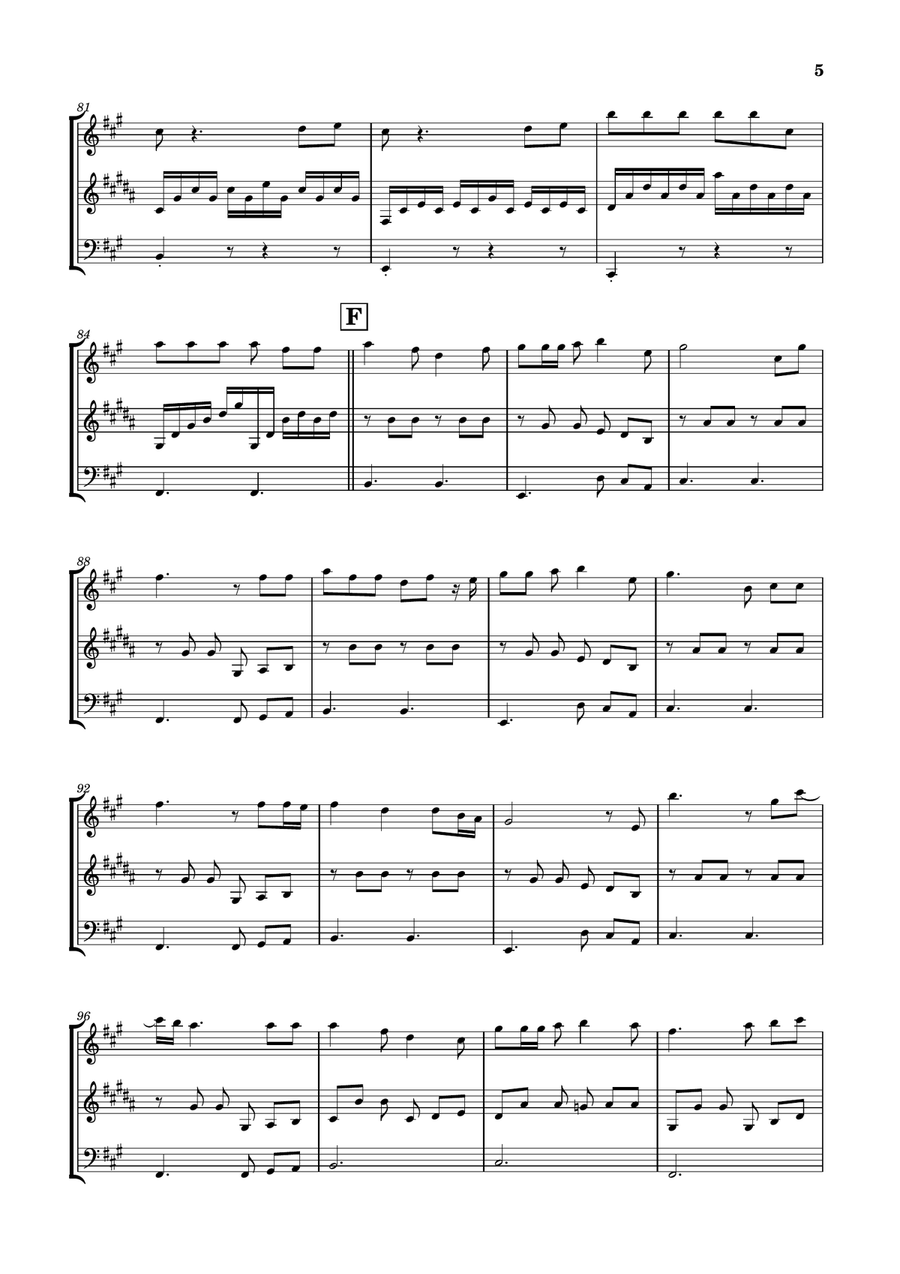 Die With A Smile Woodwind Trio scores gallery preview page 5