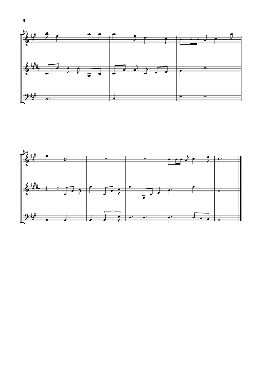 Die With A Smile Woodwind Trio scores gallery preview page 6