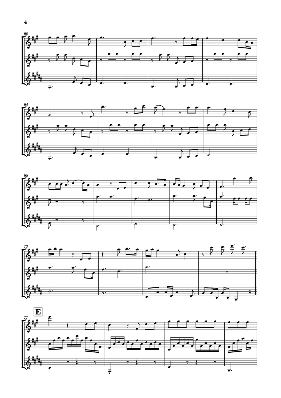 Die With A Smile Woodwind Trio scores gallery preview page 4