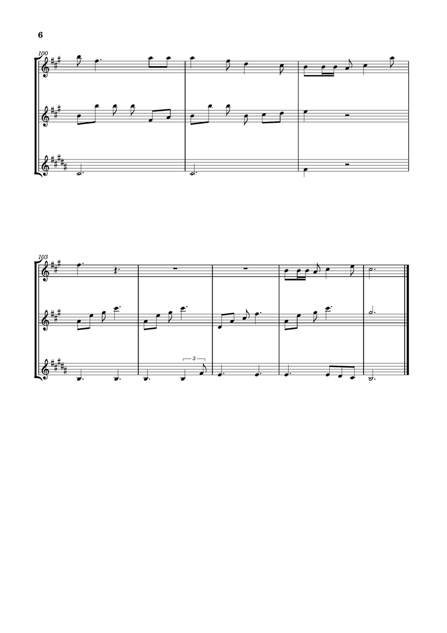 Die With A Smile Woodwind Trio scores gallery preview page 6