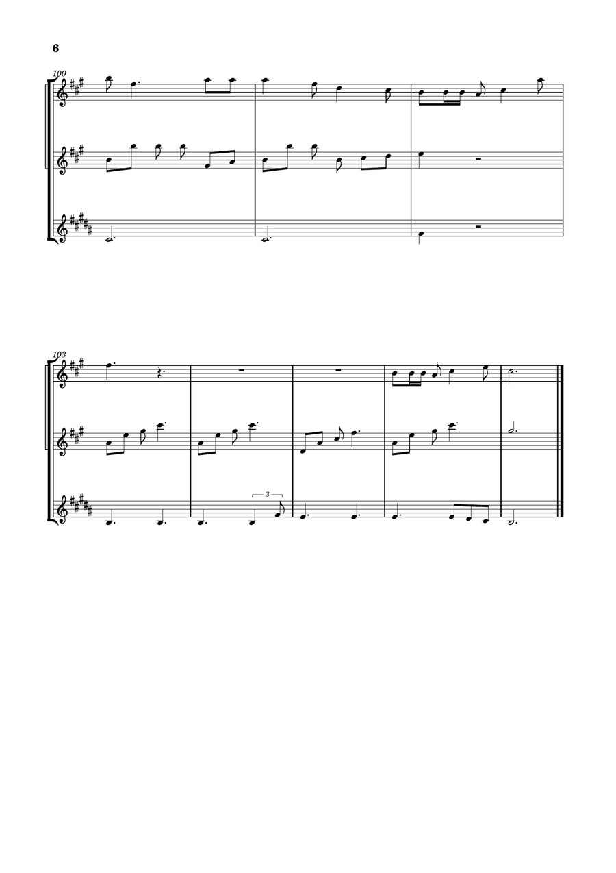 Die With A Smile Woodwind Trio scores gallery preview page 6
