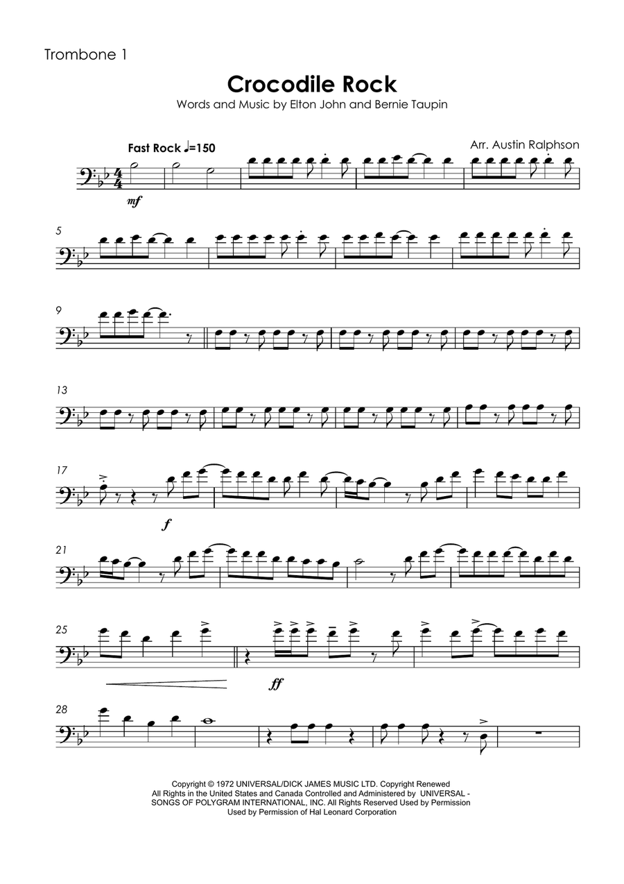 Crocodile Rock Crocodile Rock Brass Quartet scores gallery preview page 3