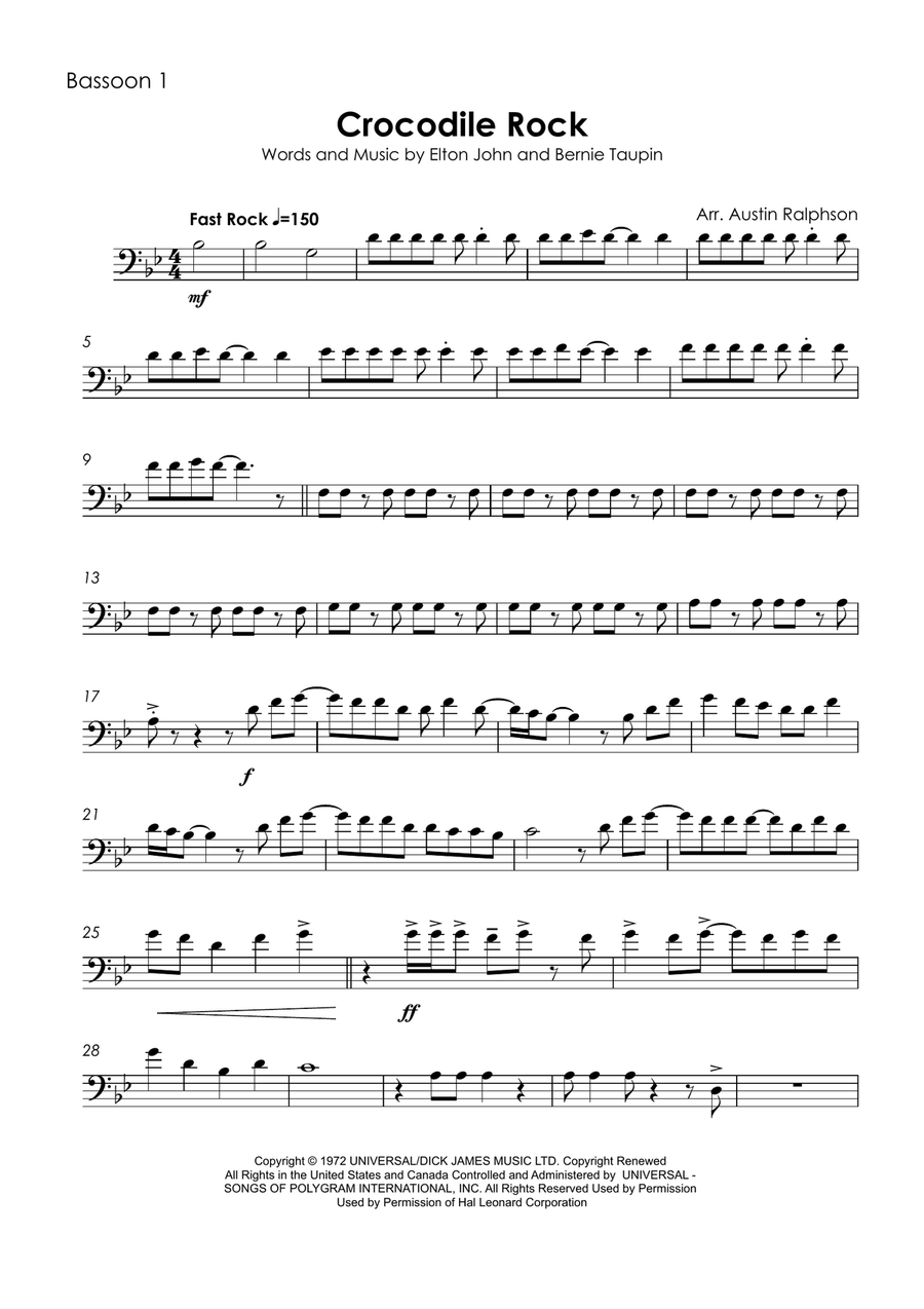 Crocodile Rock Crocodile Rock Bassoon Quartet scores gallery preview page 3