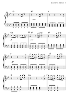 Beautiful Things Piano Solo scores gallery preview page 3