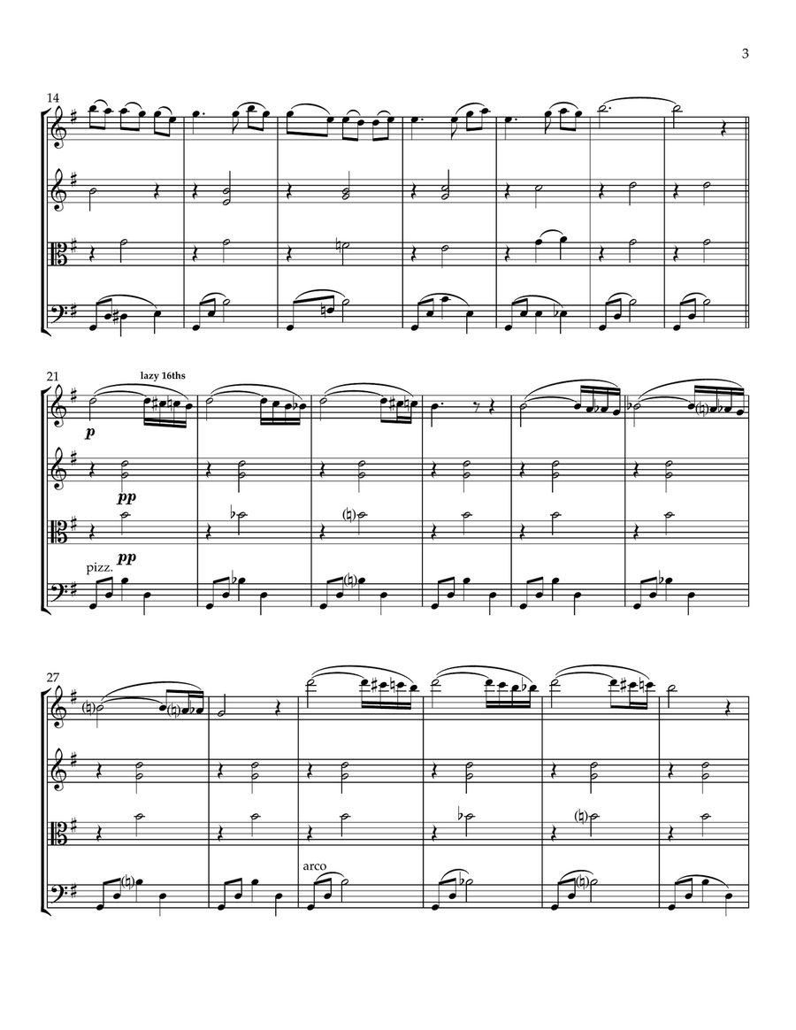 Song of India - Chanson Indoue String Quartet scores gallery preview page 4