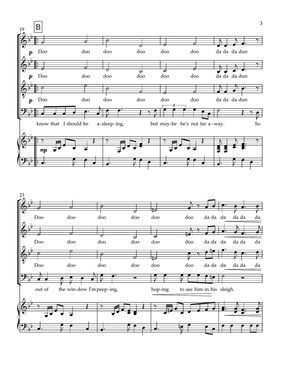Donde Esta Santa Claus 4-Part scores gallery preview page 4