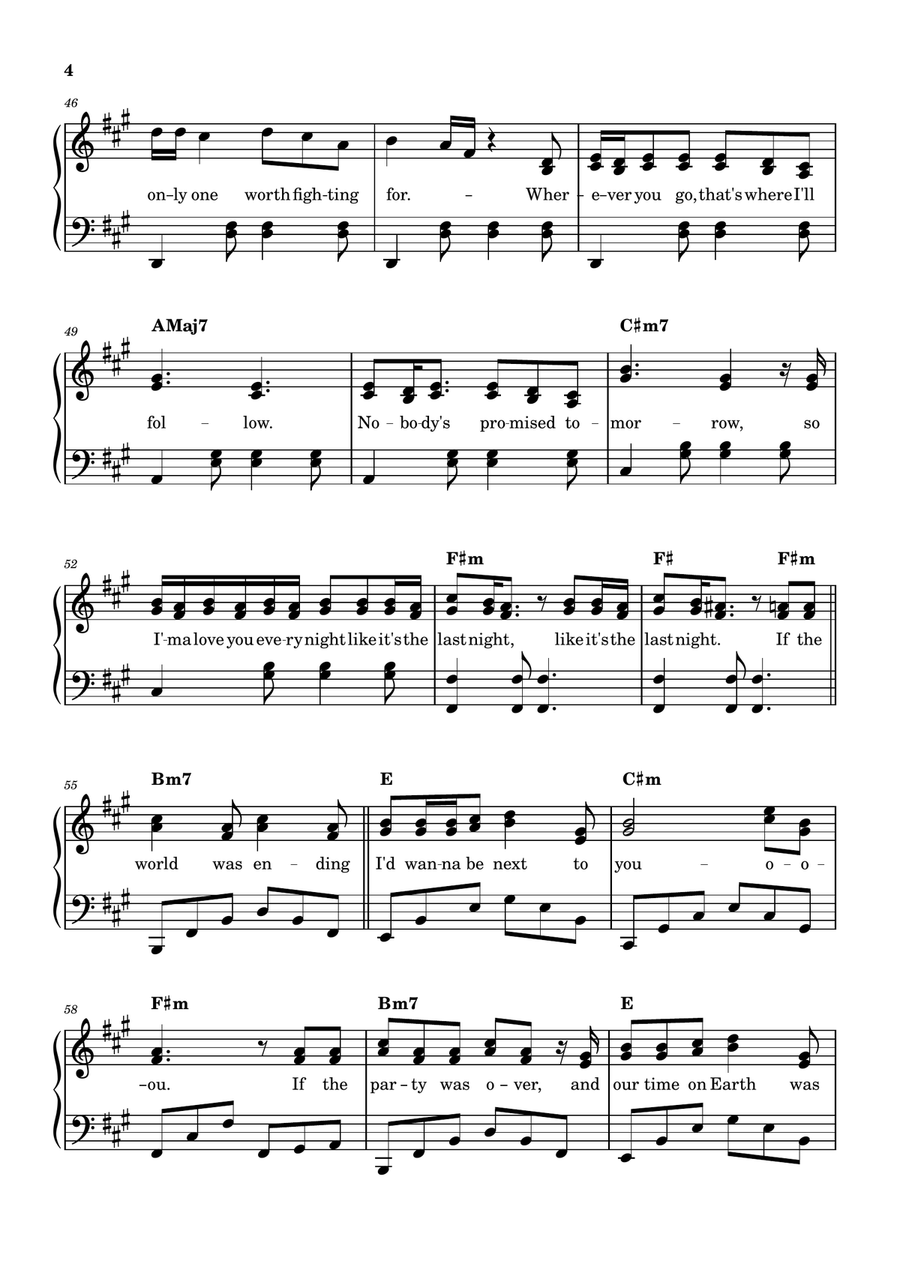 Die With A Smile Die With A Smile Piano Solo scores gallery preview page 4