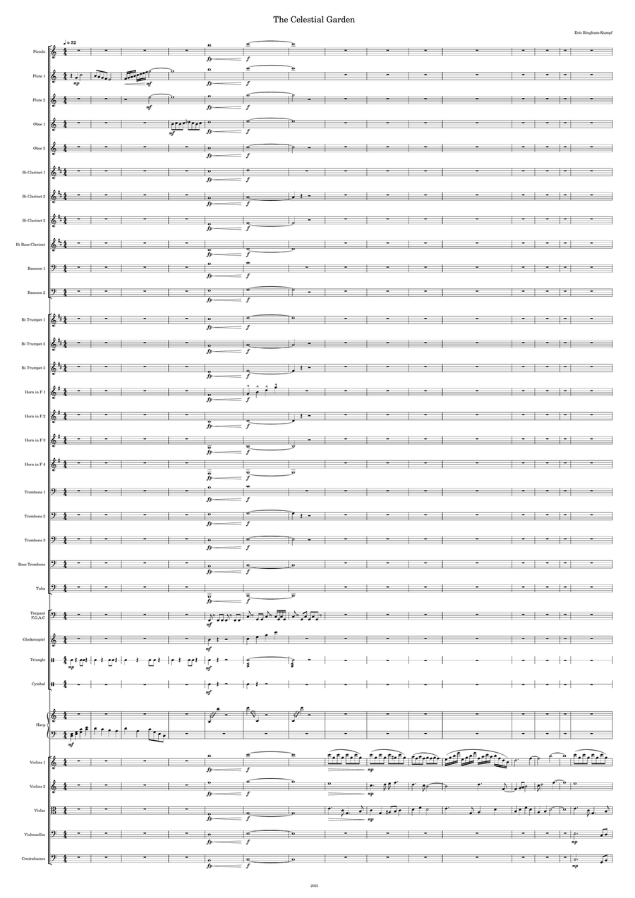 The Celestial Garden The Celestial Garden Full Orchestra scores gallery preview page 1
