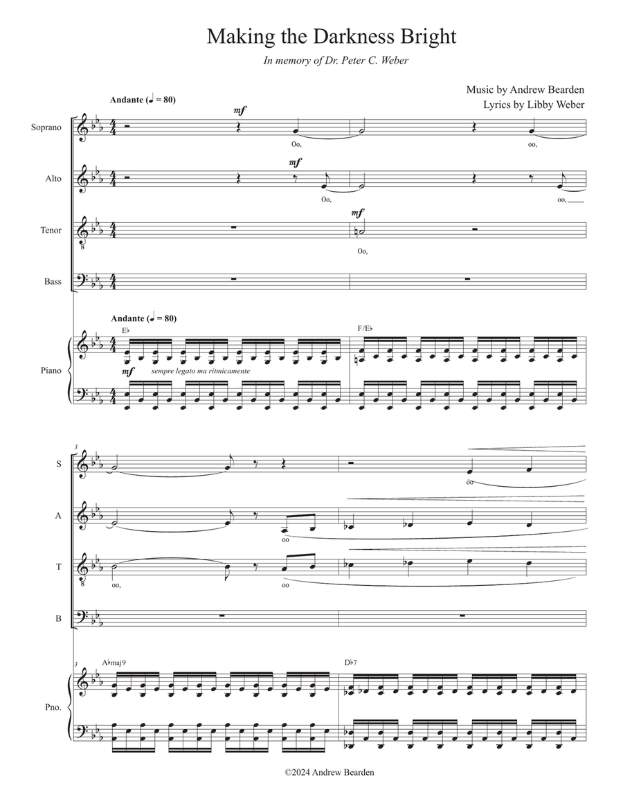 Making the Darkness Bright 4-Part scores gallery preview page 1