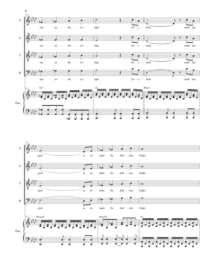 Making the Darkness Bright 4-Part scores gallery preview page 6