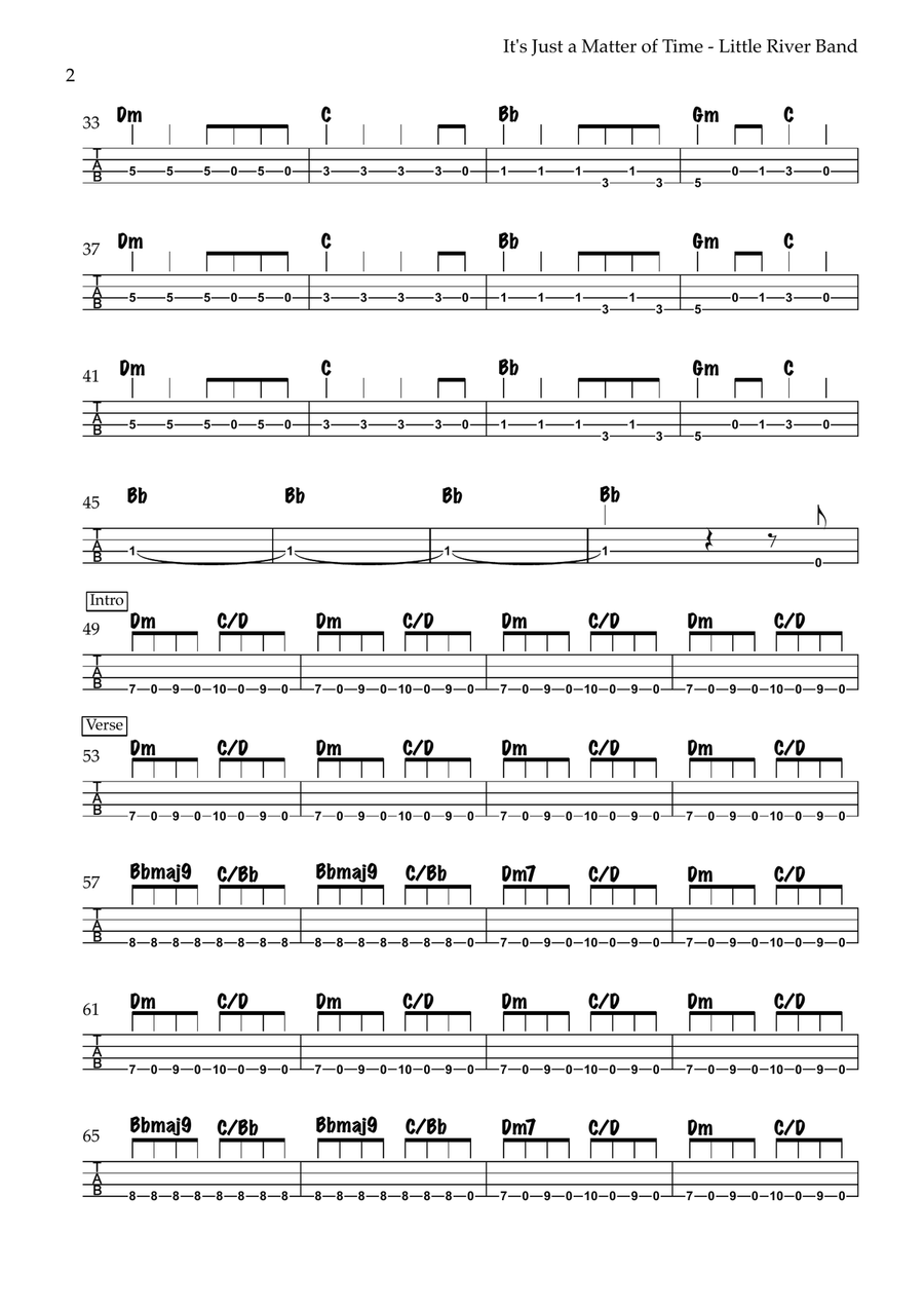 It's Just A Matter Of Time Acoustic Guitar scores gallery preview page 2