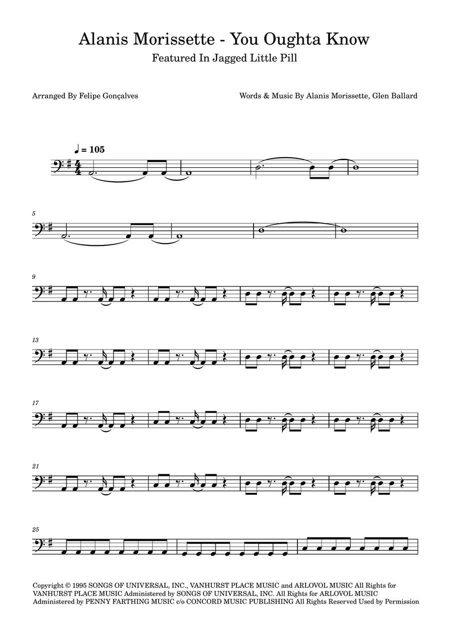 You Oughta Know You Oughta Know Acoustic Guitar scores gallery preview page 1