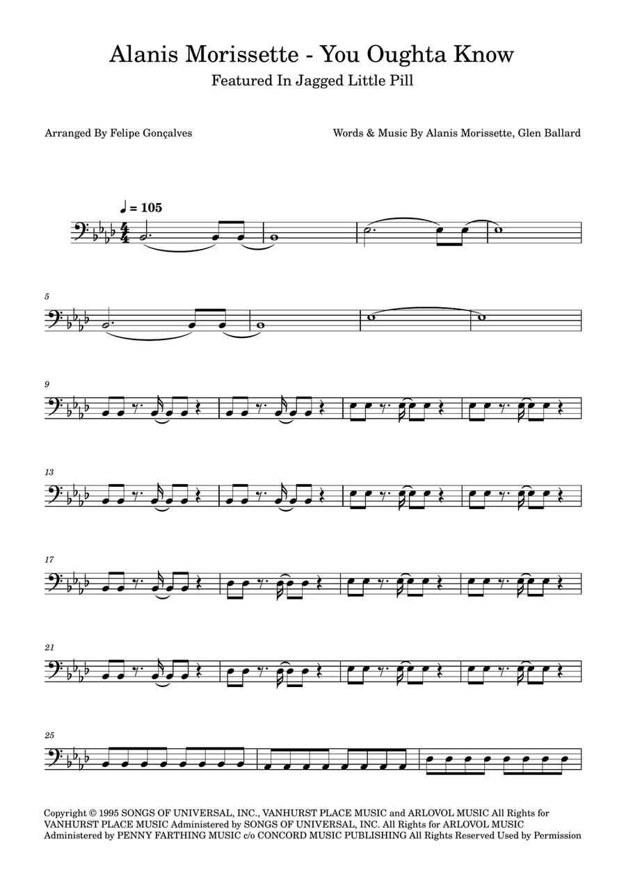 You Oughta Know You Oughta Know Acoustic Guitar scores gallery preview page 1
