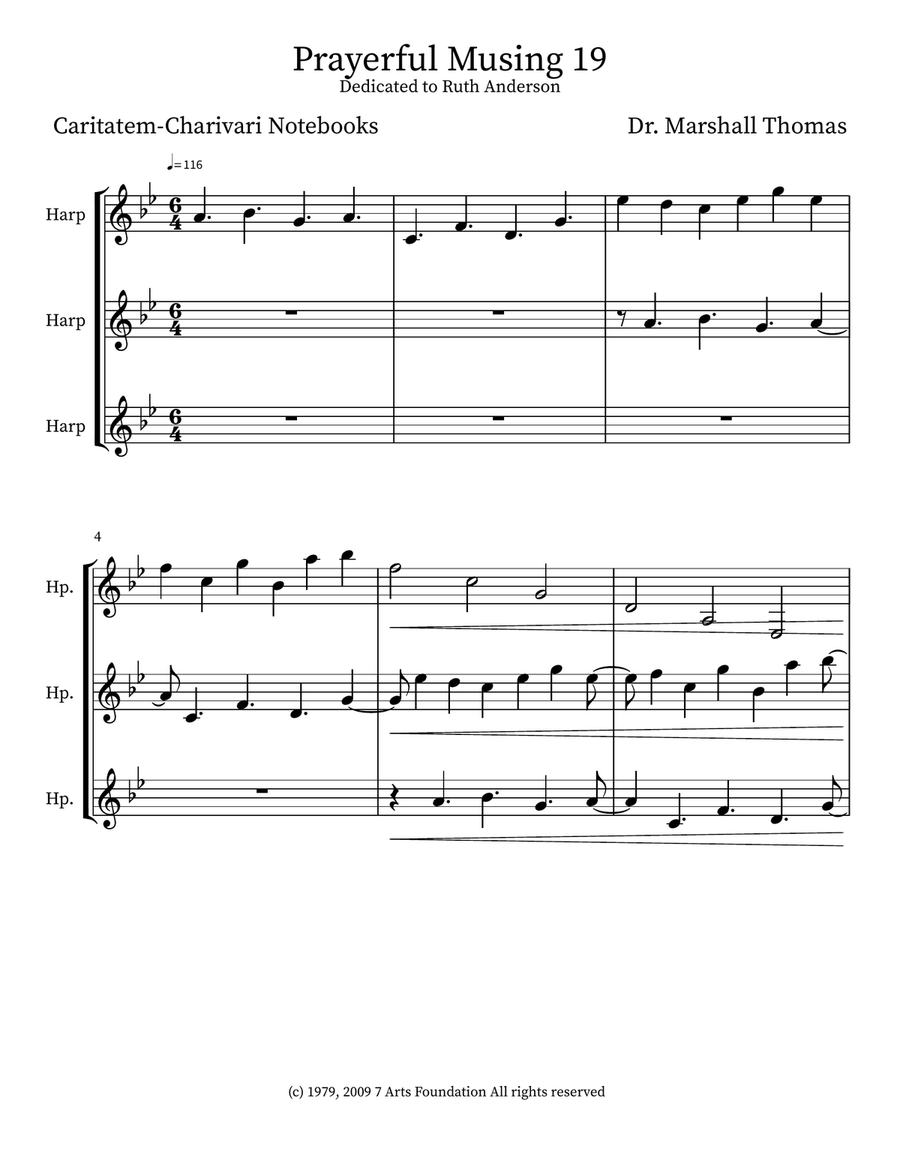 Prayerful Musing 19 Prayerful Musing 19 Small Ensemble scores gallery preview page 1