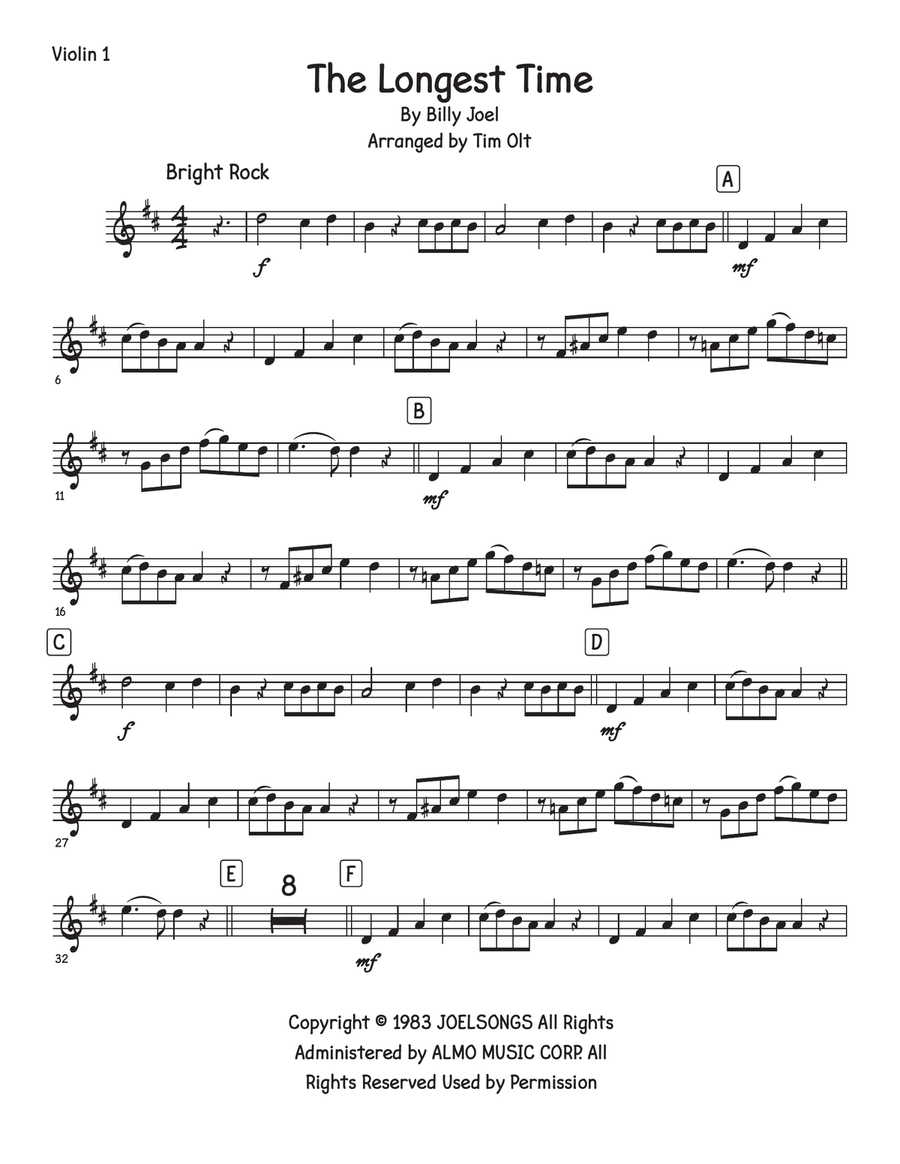 The Longest Time The Longest Time String Quartet scores gallery preview page 6