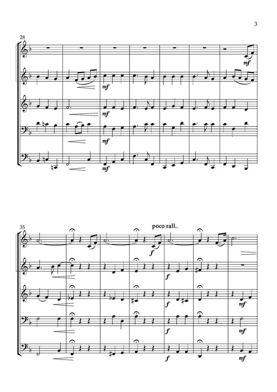 My Country, Tis of Thee, with Taps Brass Quintet scores gallery preview page 3