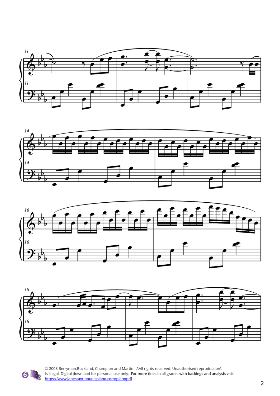 Fix You Piano Solo scores gallery preview page 2