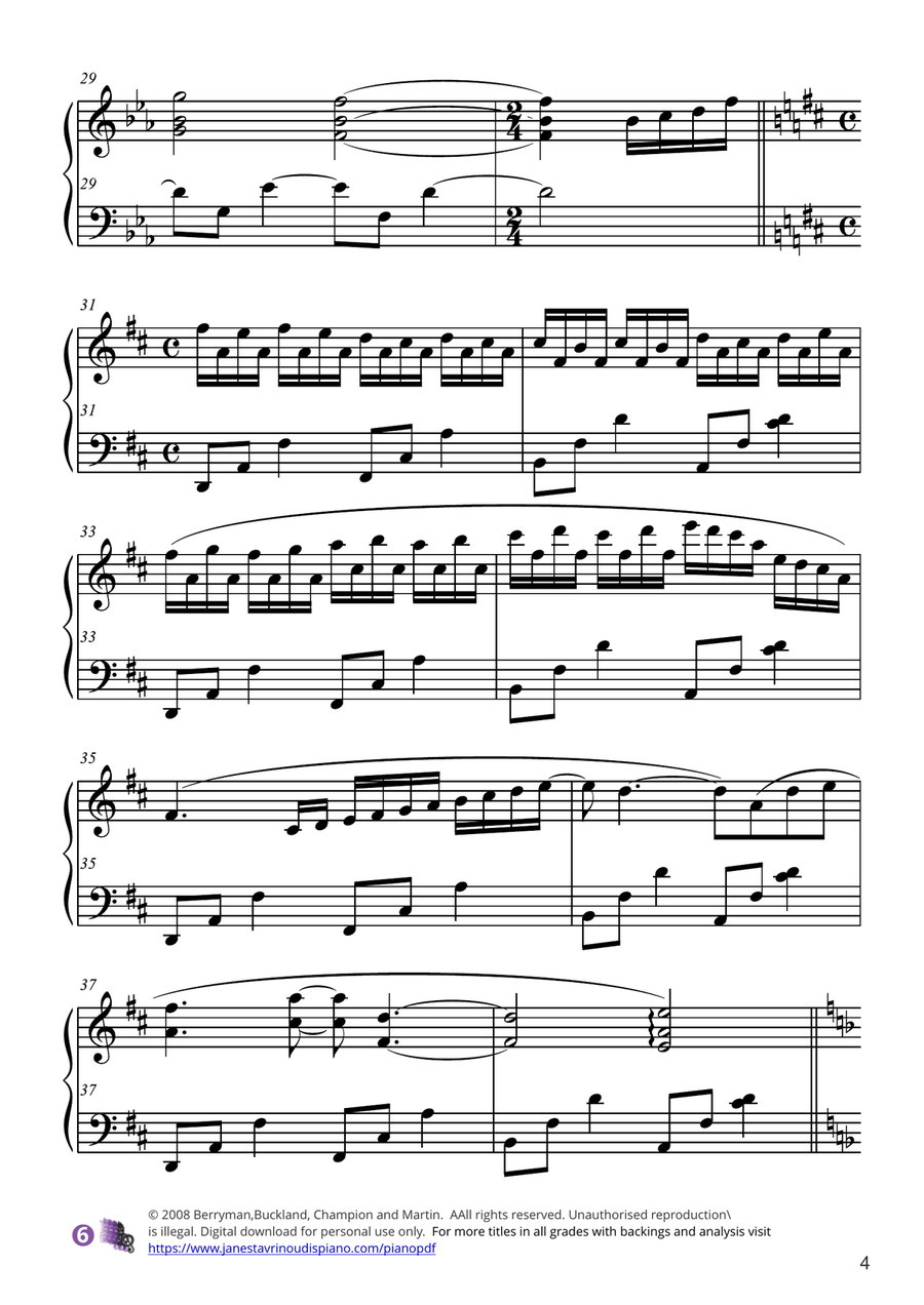 Fix You Piano Solo scores gallery preview page 4