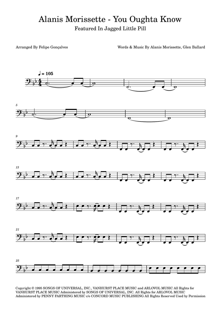 You Oughta Know You Oughta Know Acoustic Guitar scores gallery preview page 1