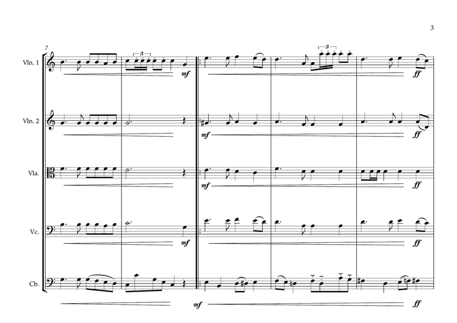 North Korean National Anthem for String Orchestra String Orchestra scores gallery preview page 3
