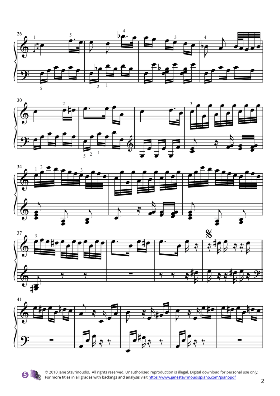 Fur Elise (Bagatelle No. 25 in A minor) Piano Solo scores gallery preview page 2