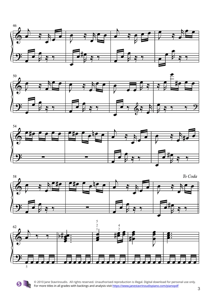 Fur Elise (Bagatelle No. 25 in A minor) Piano Solo scores gallery preview page 3