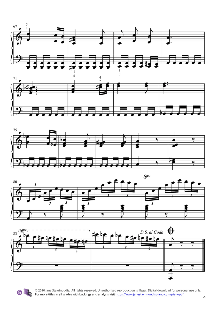 Fur Elise (Bagatelle No. 25 in A minor) Piano Solo scores gallery preview page 4