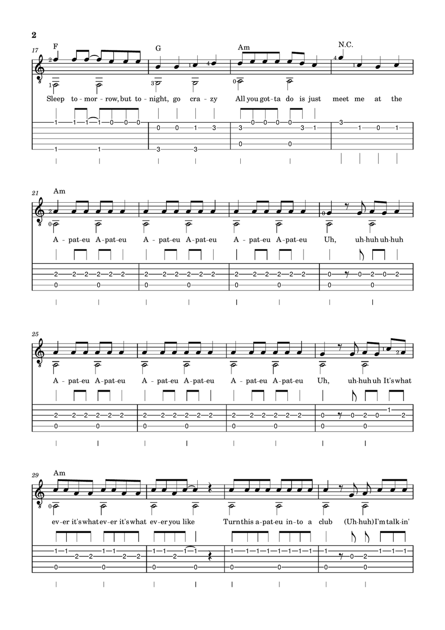 Apt. Apt. Acoustic Guitar scores gallery preview page 2