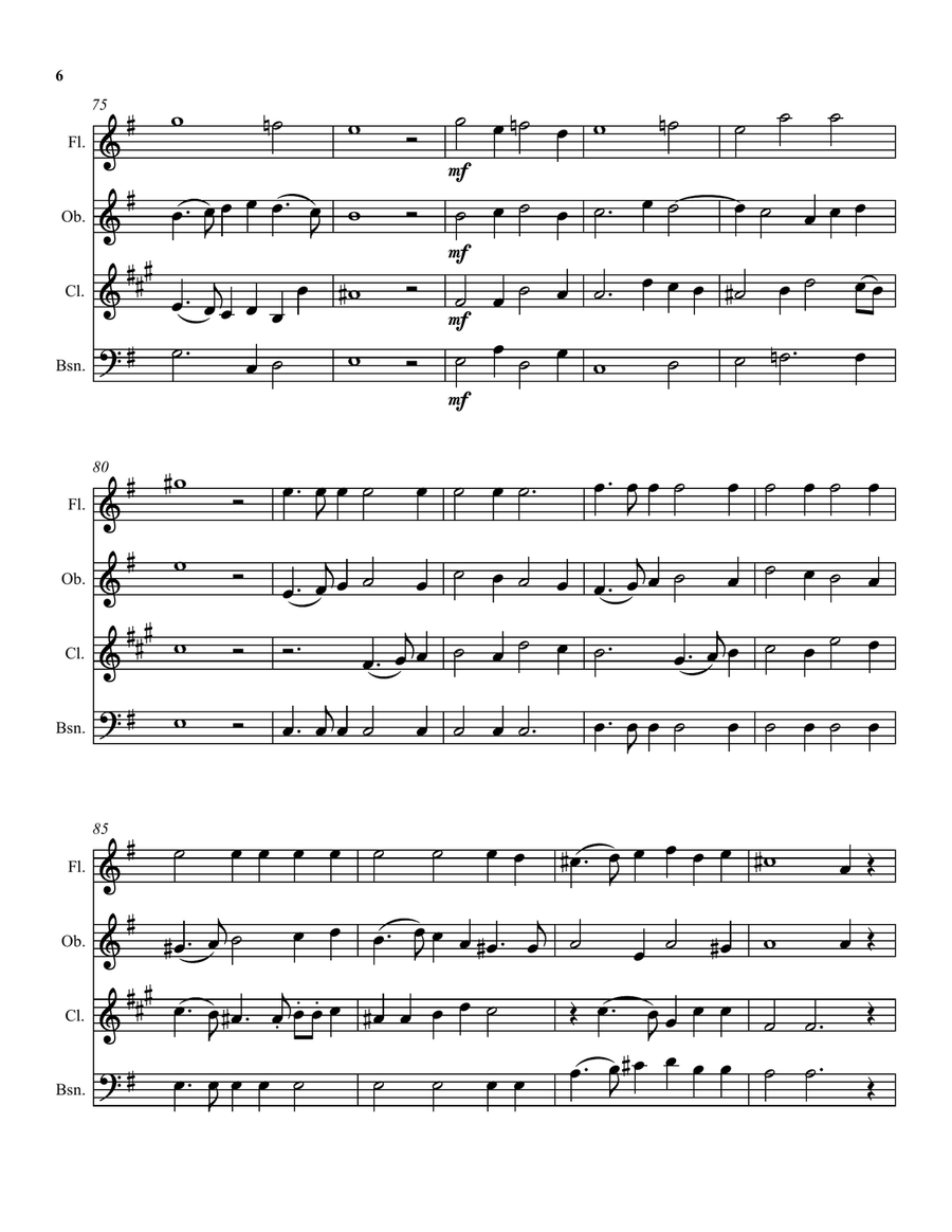 Can she excuse my wrongs (John Dowland) arranged for wind quartet Woodwind Quartet scores gallery preview page 6