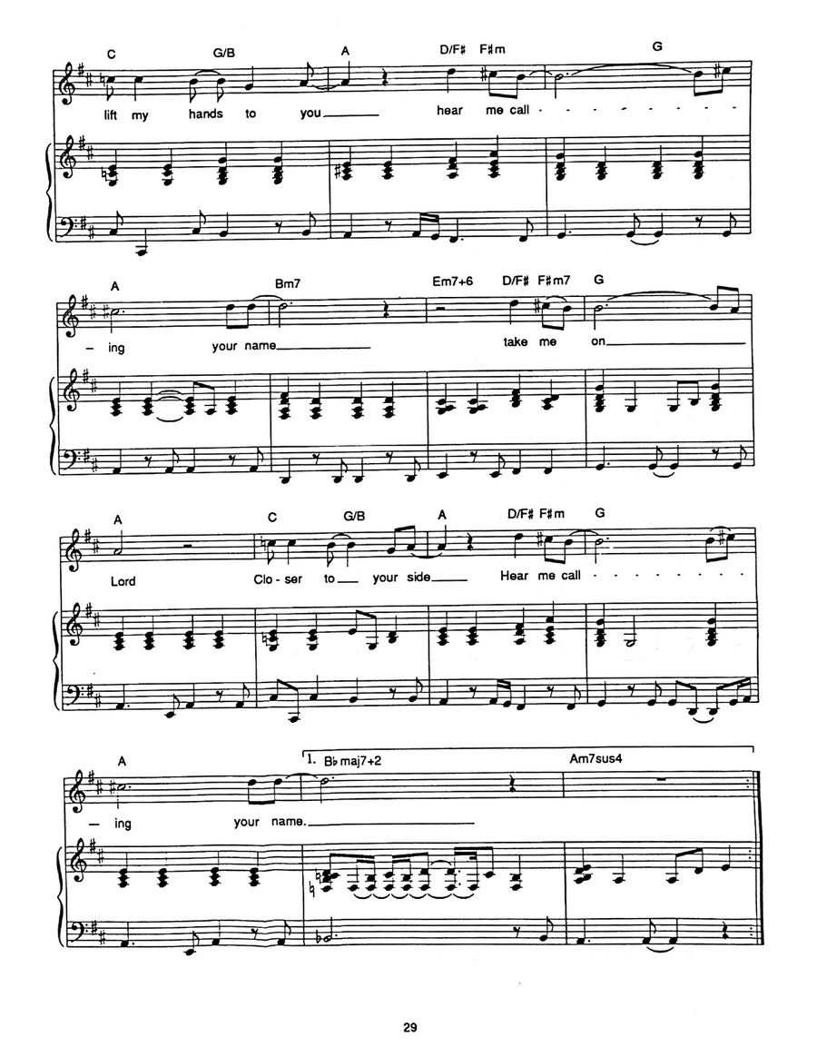 Hear Me Calling Hear Me Calling Piano, Vocal scores gallery preview page 2
