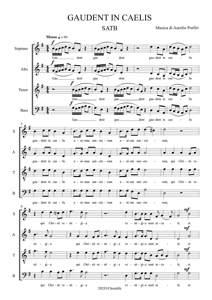 GAUDENT IN CAELIS GAUDENT IN CAELIS 4-Part scores gallery preview page 1