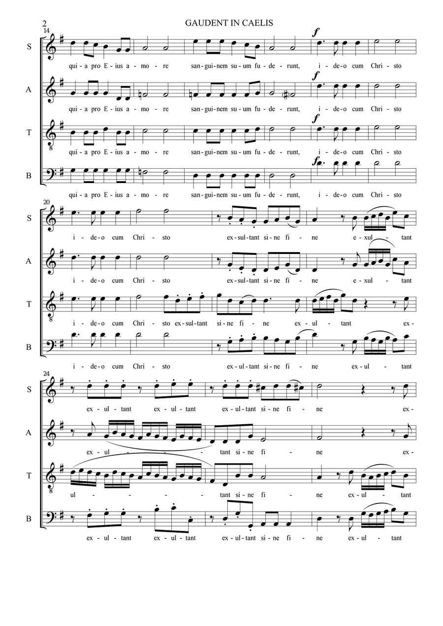 GAUDENT IN CAELIS GAUDENT IN CAELIS 4-Part scores gallery preview page 2