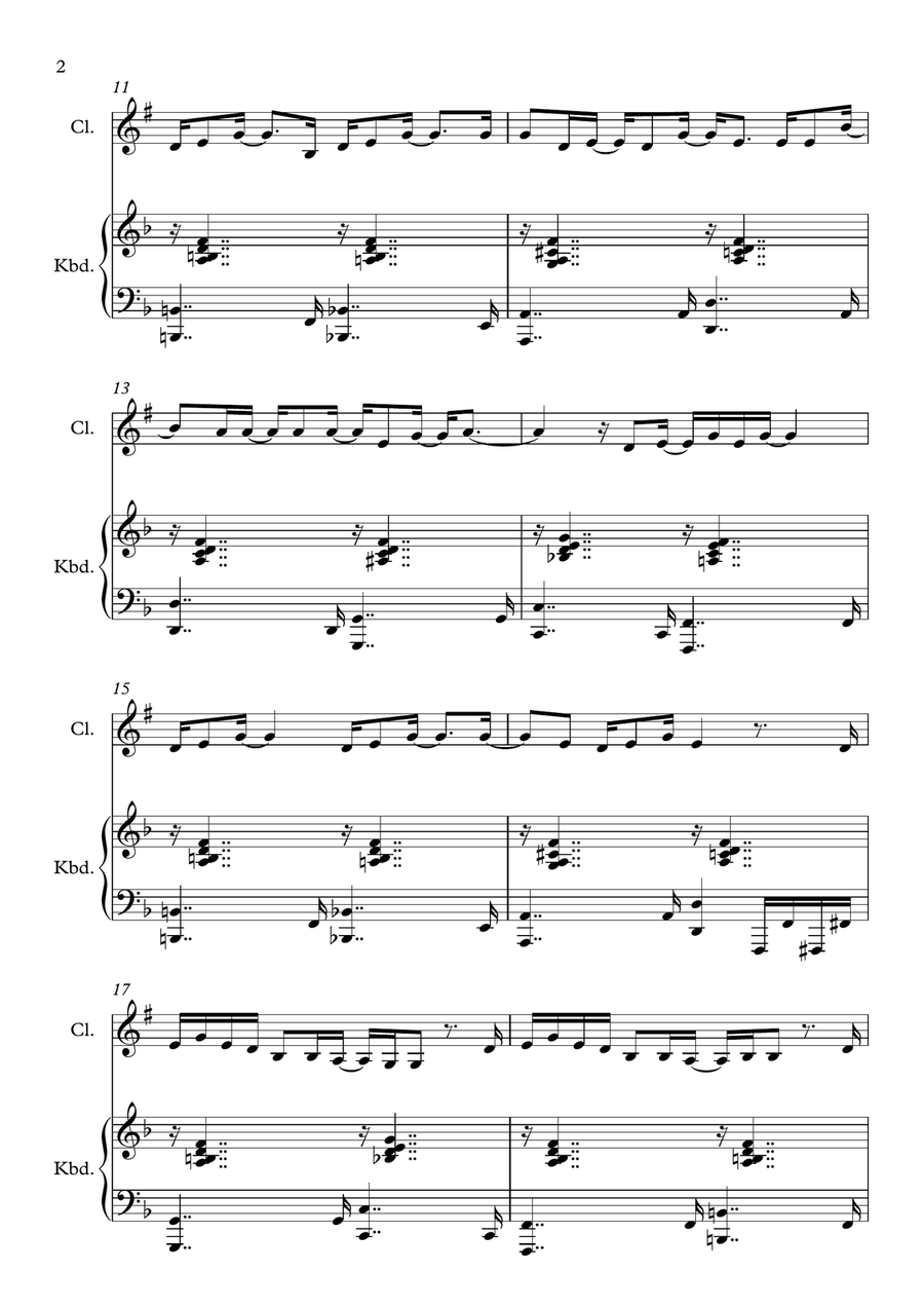 Virtual Insanity Virtual Insanity Clarinet Solo scores gallery preview page 2