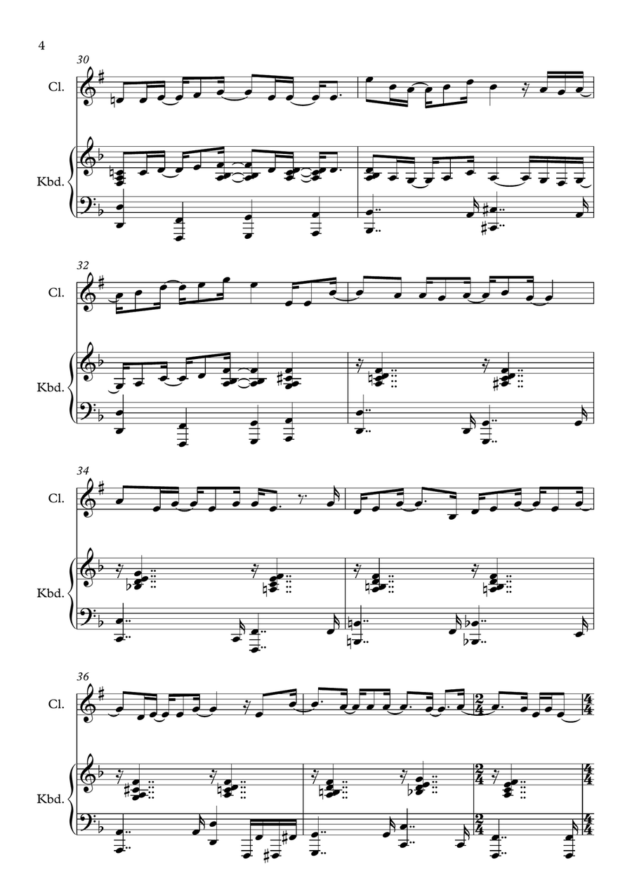 Virtual Insanity Virtual Insanity Clarinet Solo scores gallery preview page 4