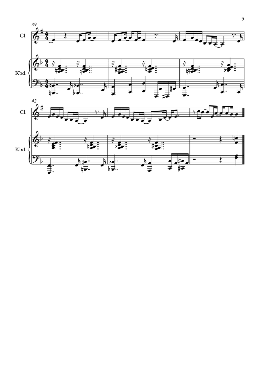Virtual Insanity Virtual Insanity Clarinet Solo scores gallery preview page 5