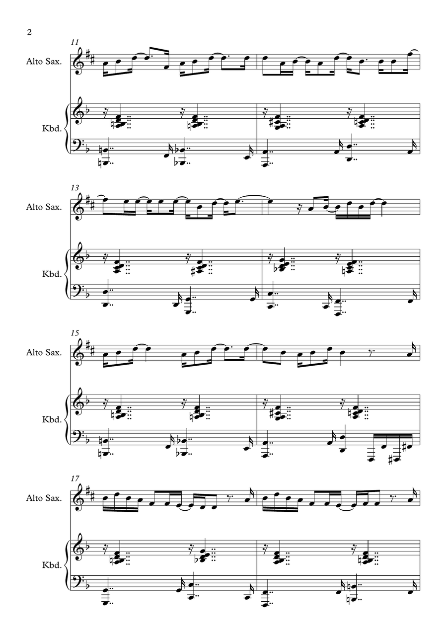 Virtual Insanity Virtual Insanity Alto Saxophone scores gallery preview page 2