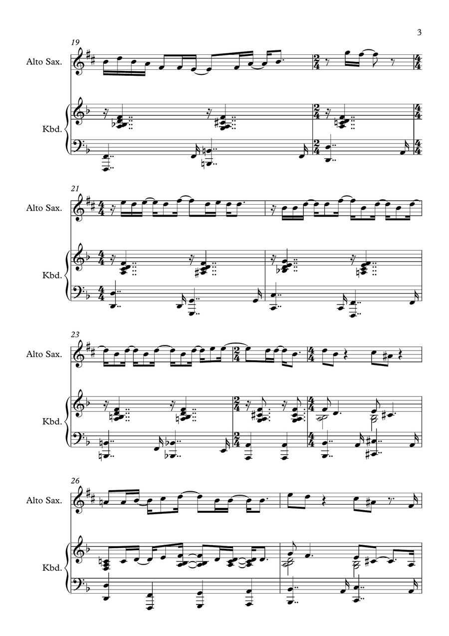 Virtual Insanity Virtual Insanity Alto Saxophone scores gallery preview page 3