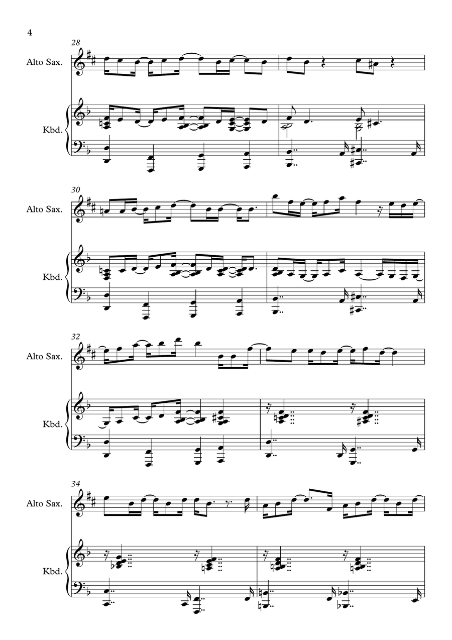 Virtual Insanity Virtual Insanity Alto Saxophone scores gallery preview page 4