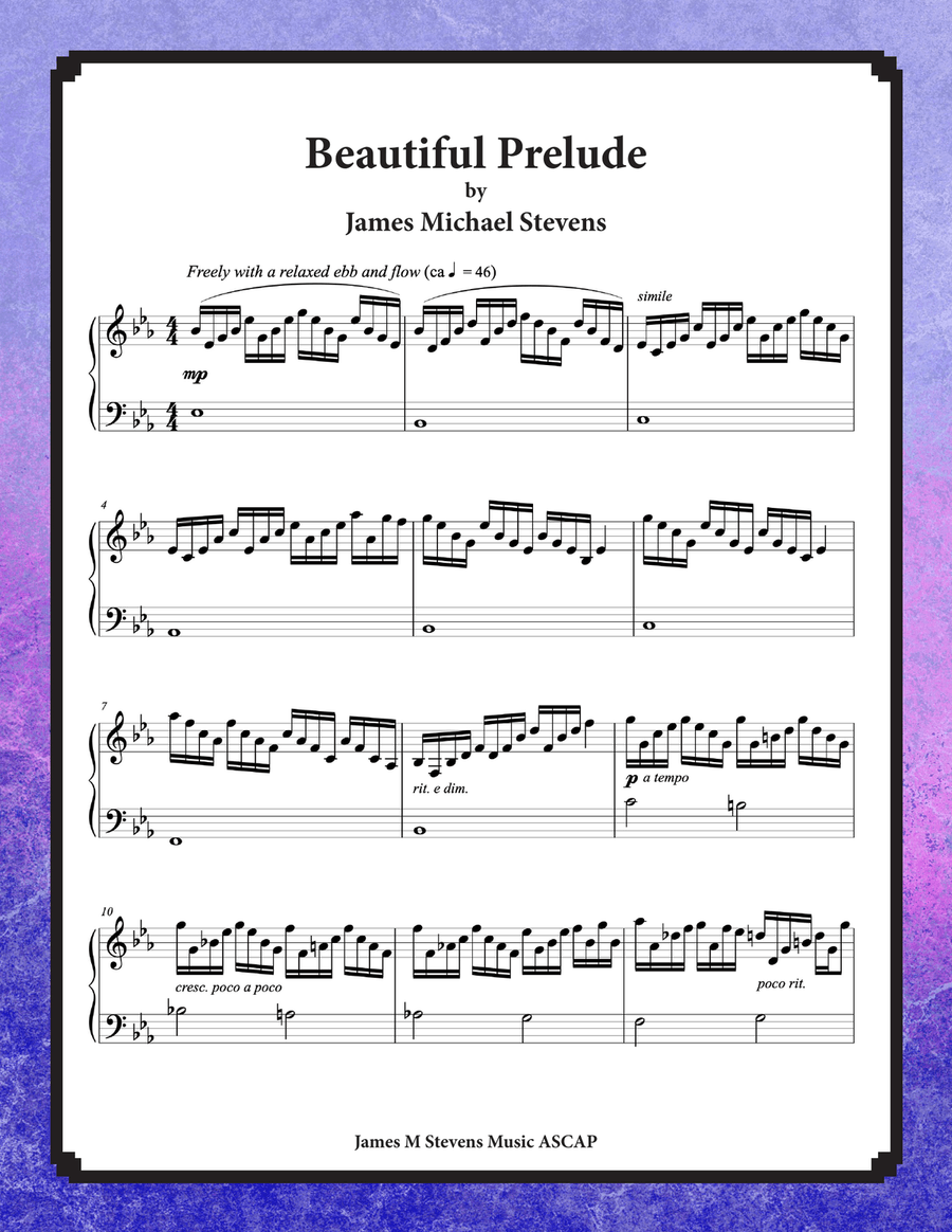 Beautiful Prelude Beautiful Prelude Piano Solo scores gallery preview page 1