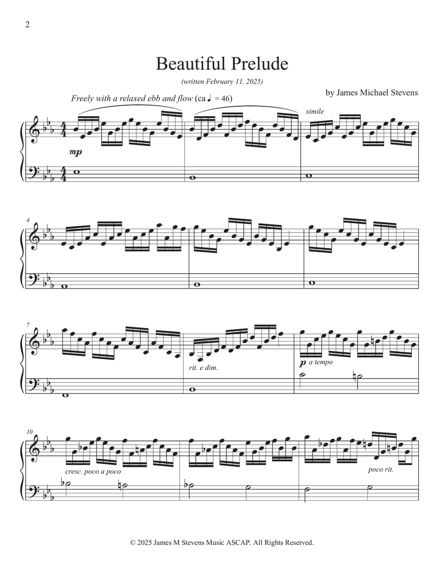Beautiful Prelude Beautiful Prelude Piano Solo scores gallery preview page 2