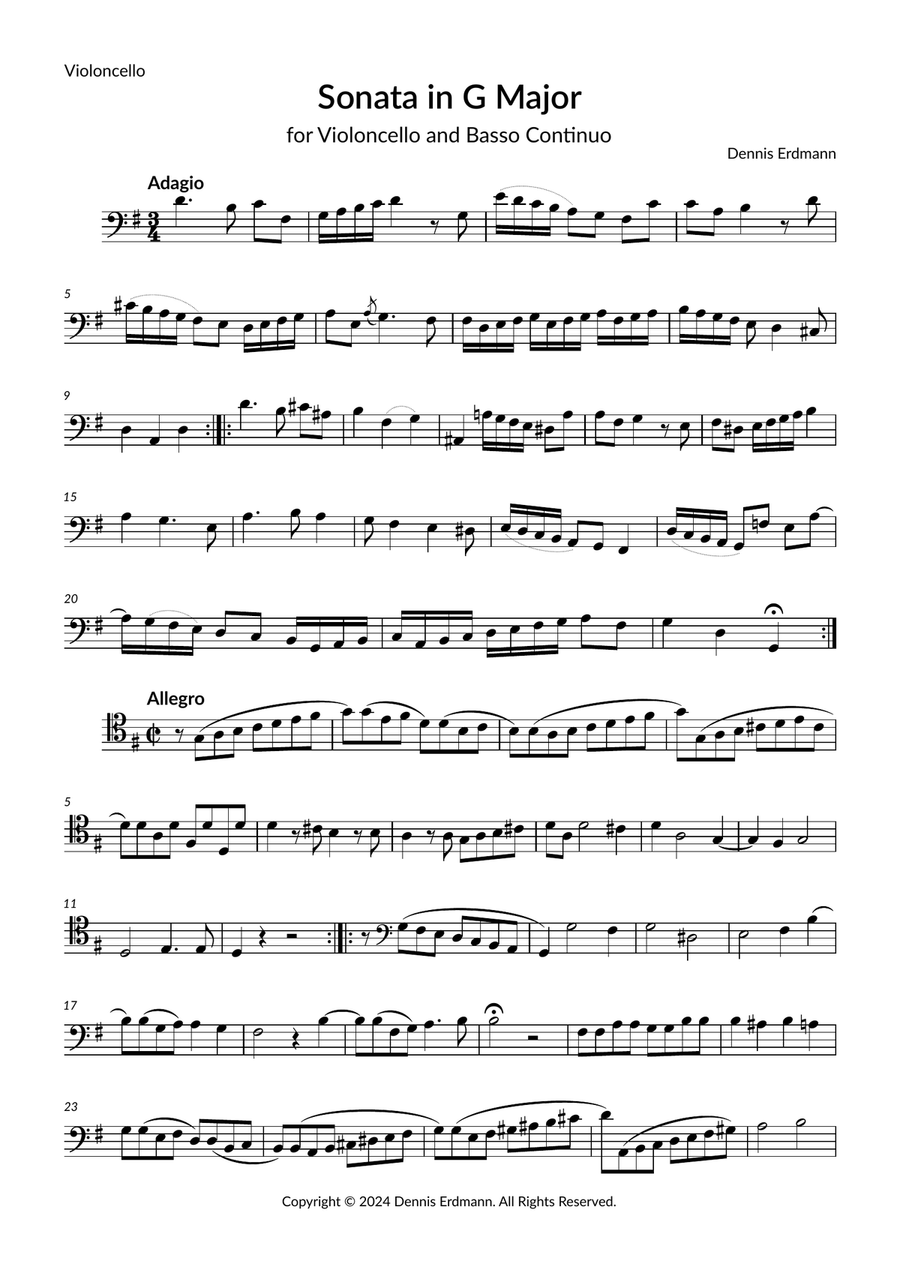 Cello Sonata in G Major Cello Sonata in G Major Piano scores gallery preview page 6